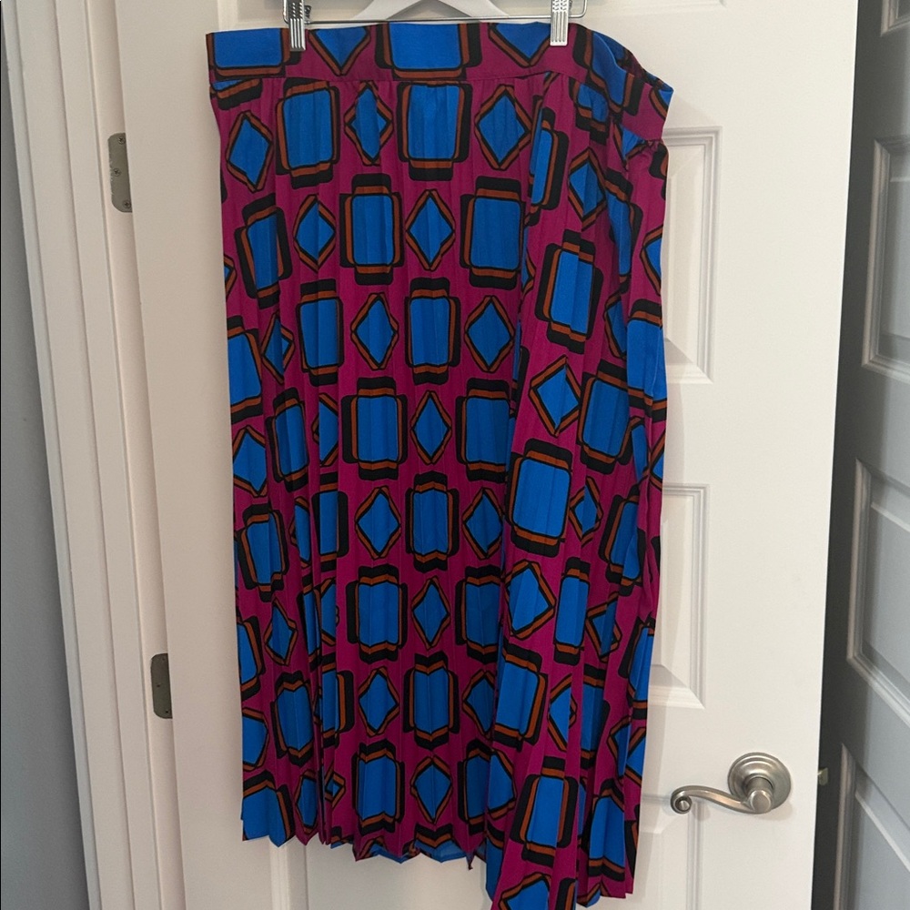 Blue and Pink Women's Skirt